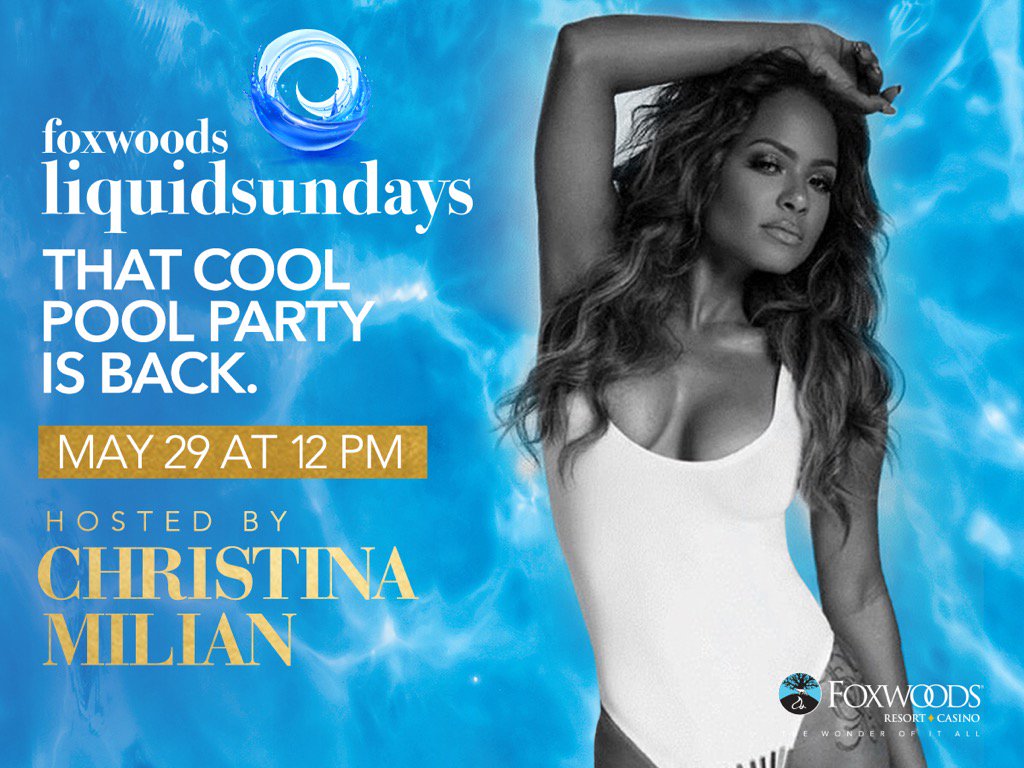 Who's coming? This weekend is gonna be unforgettable! Come thru and party with me. ❤️???? @FoxwoodsCT #liquidsundays https://t.co/7zAbSc94MG