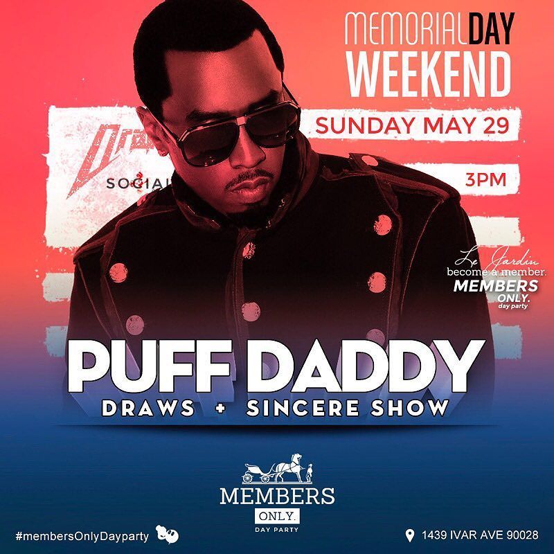 This Sunday! Come join me at The Best Day Party in LA! #MembersOnlyDayParty @LeJardin_LA w/ @DirtyDraws & @SincereS… https://t.co/dyu65MIfv7
