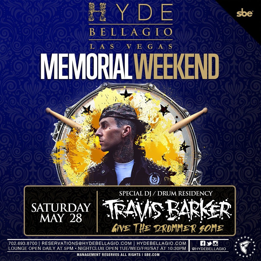 RT @HydeBellagio: Its going down for tonight! #MDW x @travisbarker ???????????? #hydewithus #vegas https://t.co/dFPACdsiui