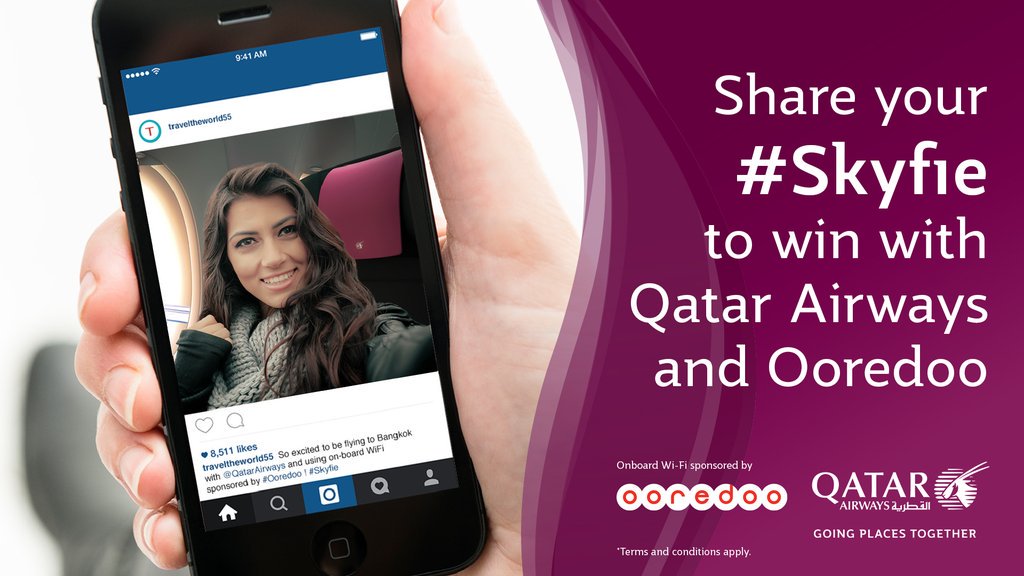 Share your Skyfie using our In-Flight WiFi, and you could win flights and much more!