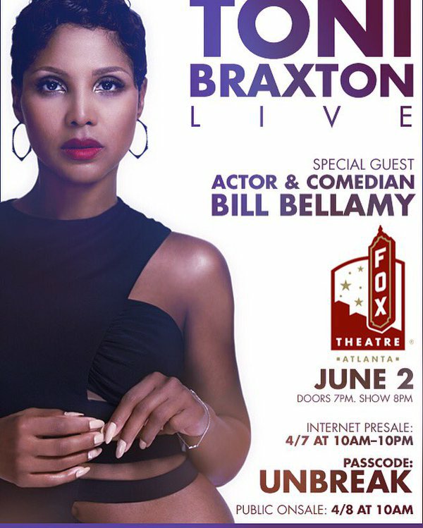 RT @BraxtonFValues: TONIGHT!! @ToniBraxton LIVE @TheFoxTheatre w/ @BILLBELLAMY. Get your Tix now! https://t.co/FasLaeQpYB https://t.co/9mbK…