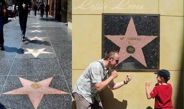 RT @AndrewBloch: The only Hollywood star mounted on a wall instead of the pavement, because 