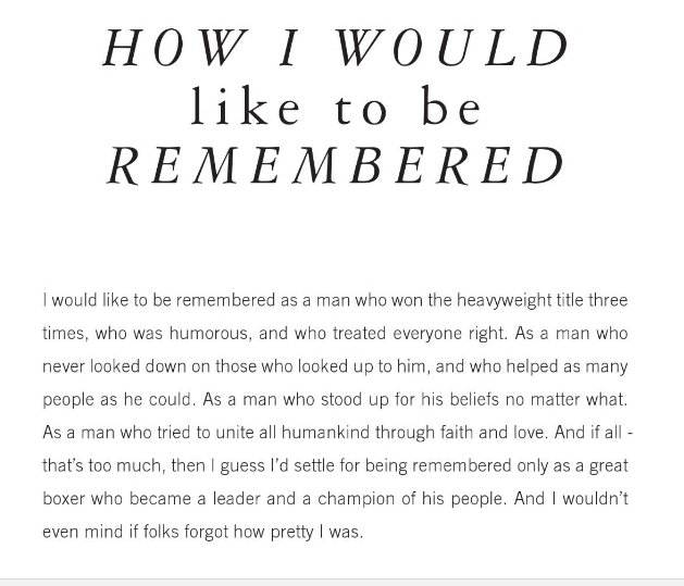 RT @chrisdonovan: Read what Muhammad Ali wrote in his memoir on the page titled 