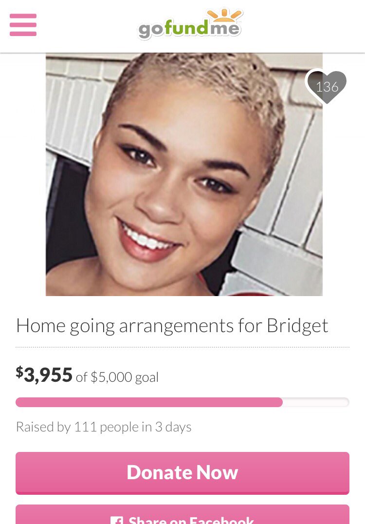 We are almost there! want to help bridget shiel's family with funeral