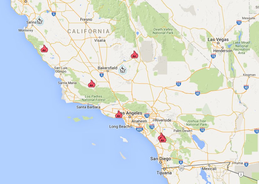 Map Cal Fire says over 2,000 firefighters are battling 6 large wildfires in California that