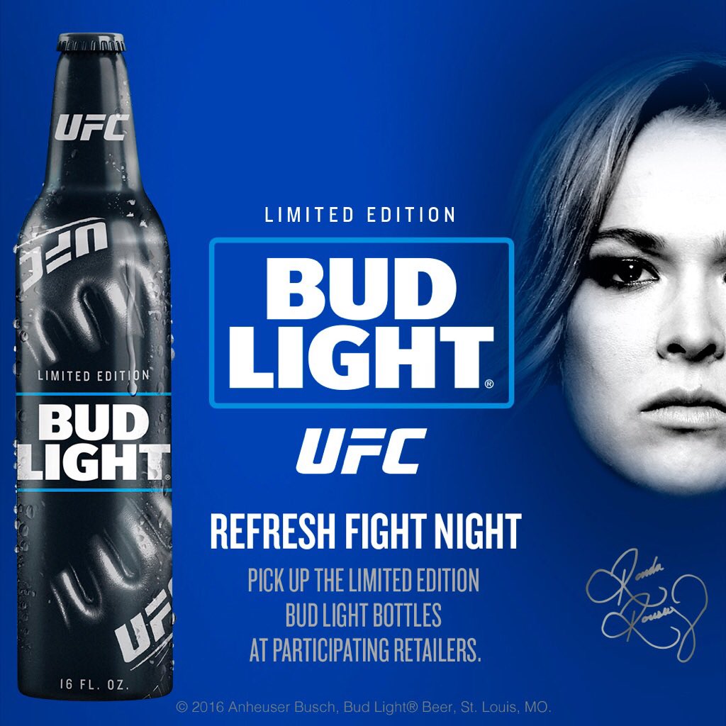 How cool are these Limited Edition @BudLight @UFC bottles?  Pick yours up at participating stores today! https://t.co/lCjAPcIk3u