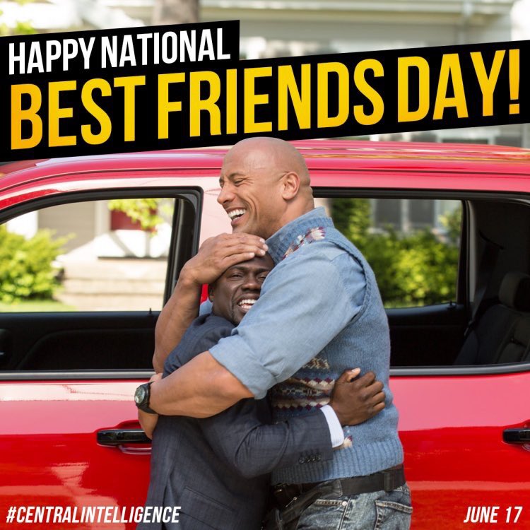 Happy #NationalBestFriendsDay #CentralIntelligence JUNE 17th! 
(you may recognize my wardrobe homage to 16 CANDLES????) https://t.co/AZ6YdKxl45