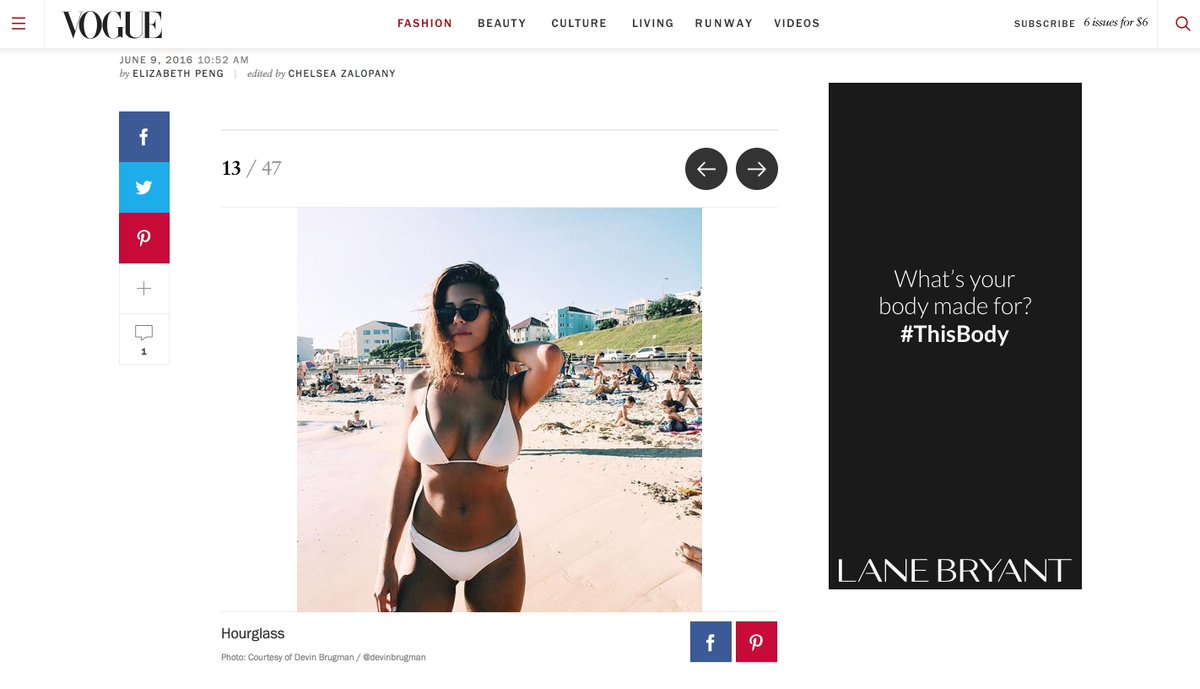 RT @ABikiniADay: Oh hey there @devinbrugman on @voguemagazine online wearing @MONDAYSWIMWEAR !  https://t.co/ZwLI4OXpRQ https://t.co/rvacFF…