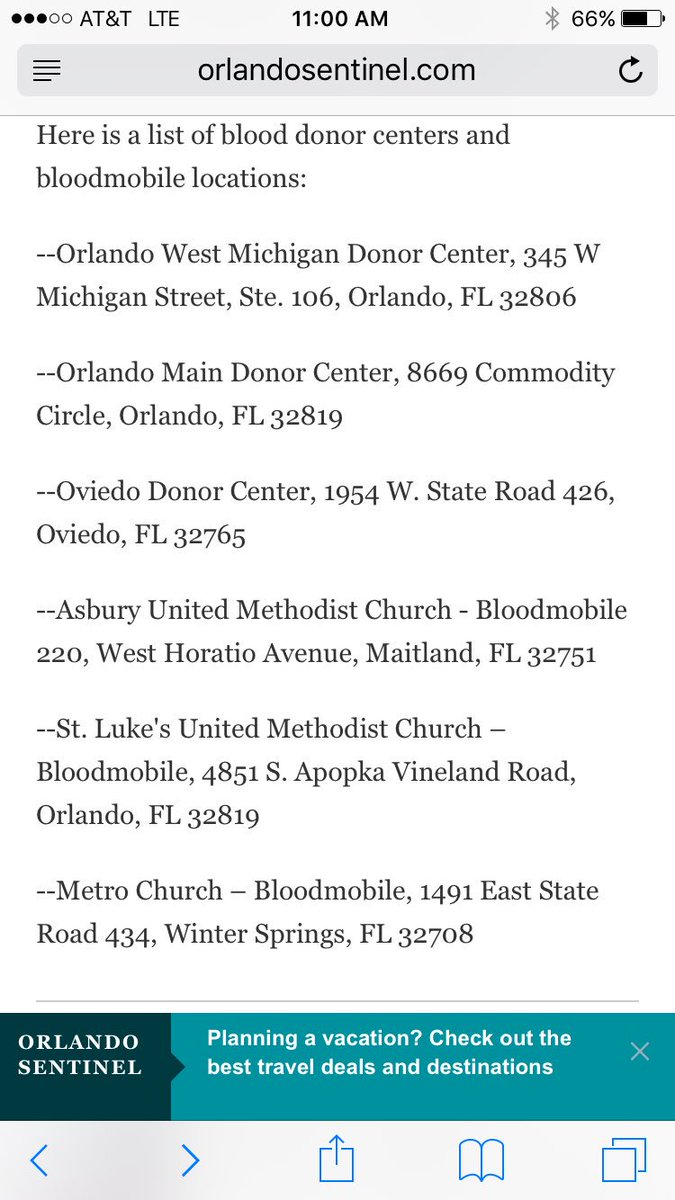RT @alexmorgan13: Anyone in Orlando that wants to help, donate blood. The site crashed but here's a few places you can go: https://t.co/Mfi…