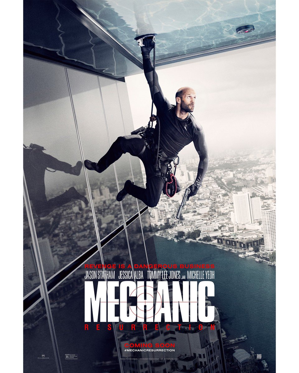 Check out Jason Statham and I kick butt in #MechanicResurrection in theaters 8/26! https://t.co/UevcwWvQUv https://t.co/vawOf6n2CY