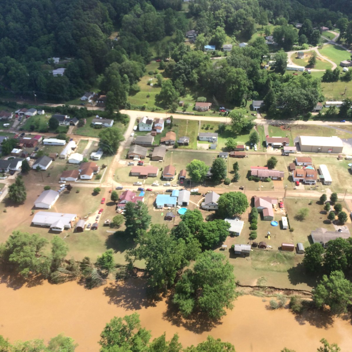Photo Area flooding in Clendenin, W.Va. WVDHSEM