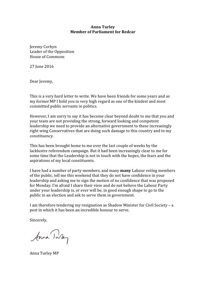 tendered resignation