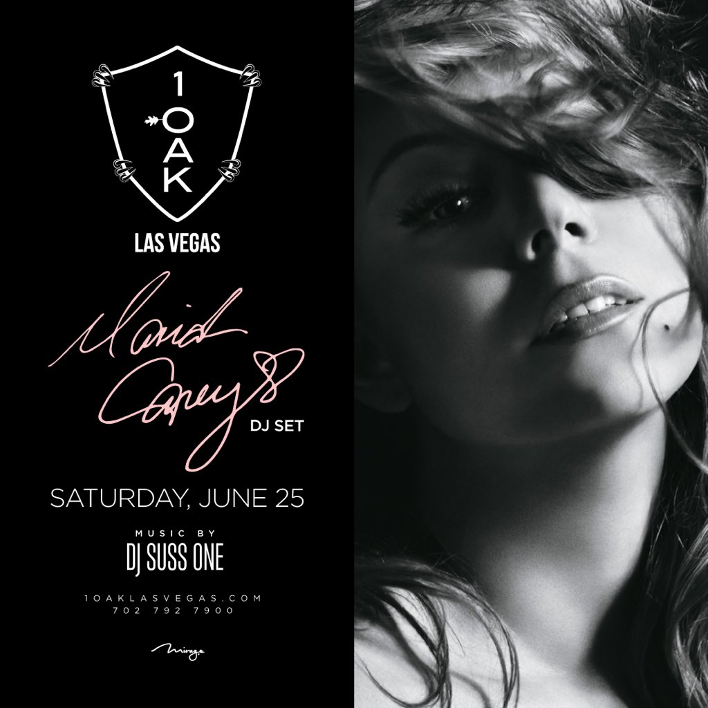 Join me and @DJSUSSONE at @1OAKLV on June 25th for a Mariah Carey DJ set. #1toinfinity ???????????? https://t.co/n4jGoKxJ7I https://t.co/axVZmUW1he