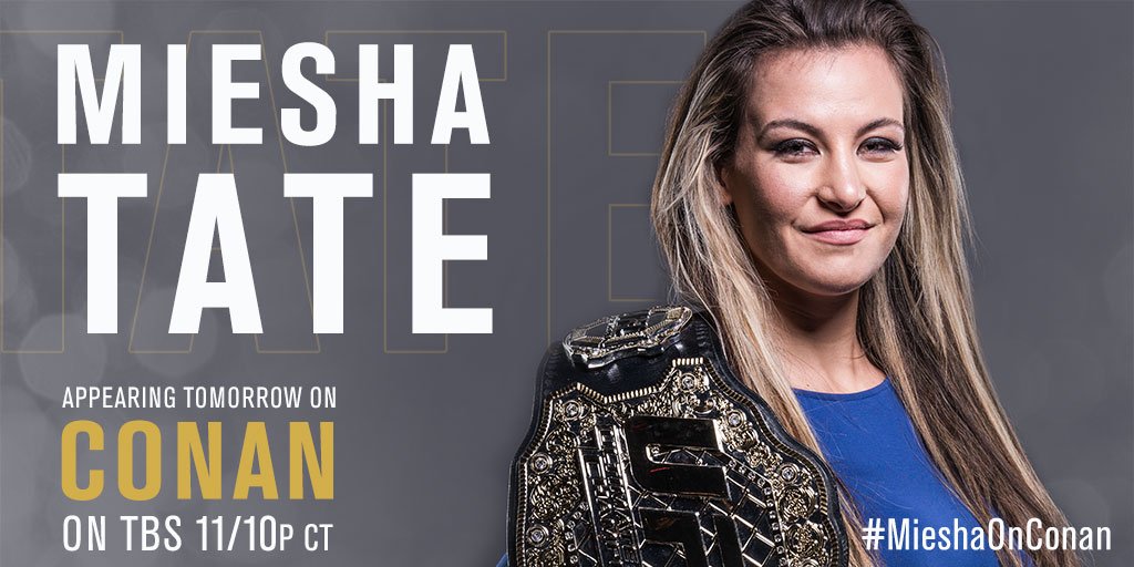 RT @ufc: The champ @MieshaTate will be on @TeamCoco TOMORROW!! Don't miss this!! #MieshaOnConan https://t.co/d9T46pLeuf