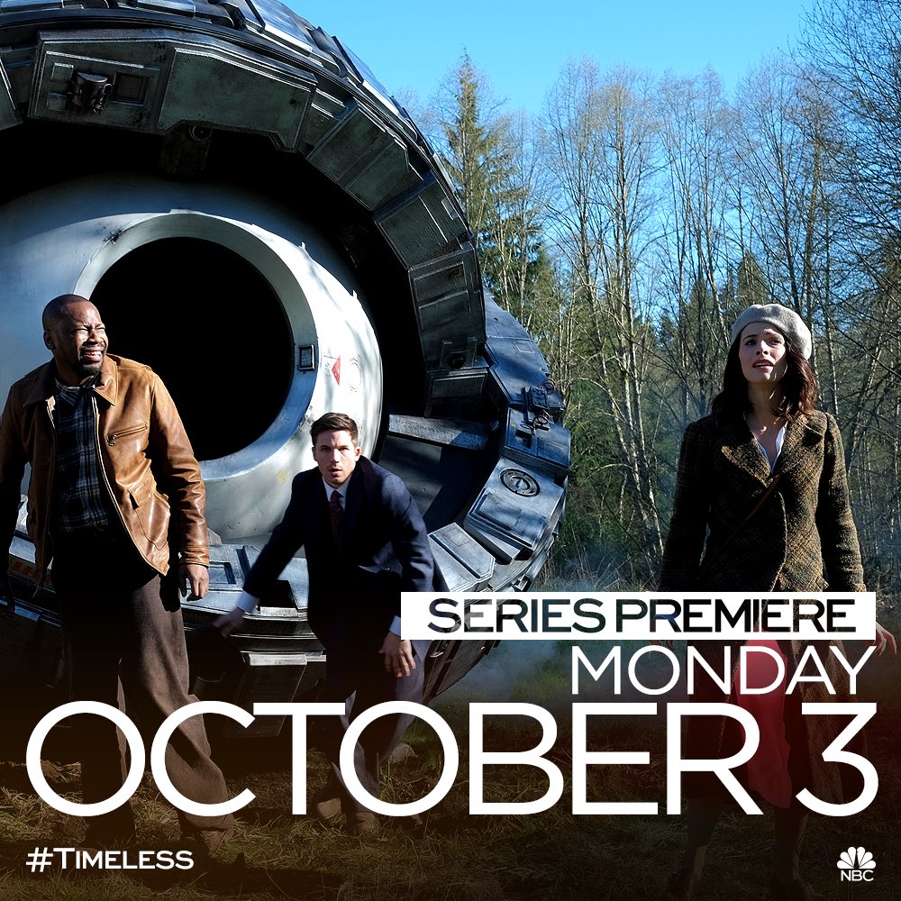 Adventure awaits. #Timeless premieres Monday, October 3 on #NBC https://t.co/fqQmGzQyUJ