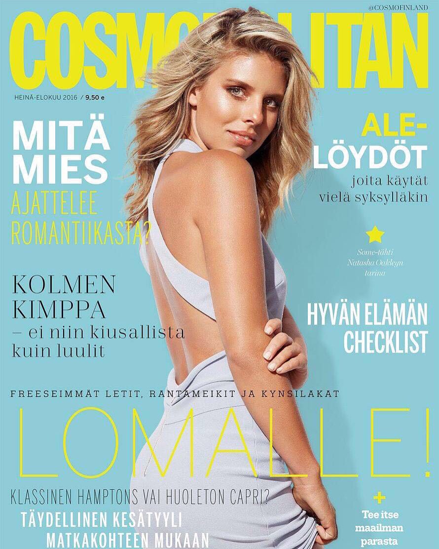RT @ABikiniADay: So excited to see Tash on the cover of this months Cosmopolitan Finland ???????? Hiii Finland ???????? @tashoakley @cosmofinland https…