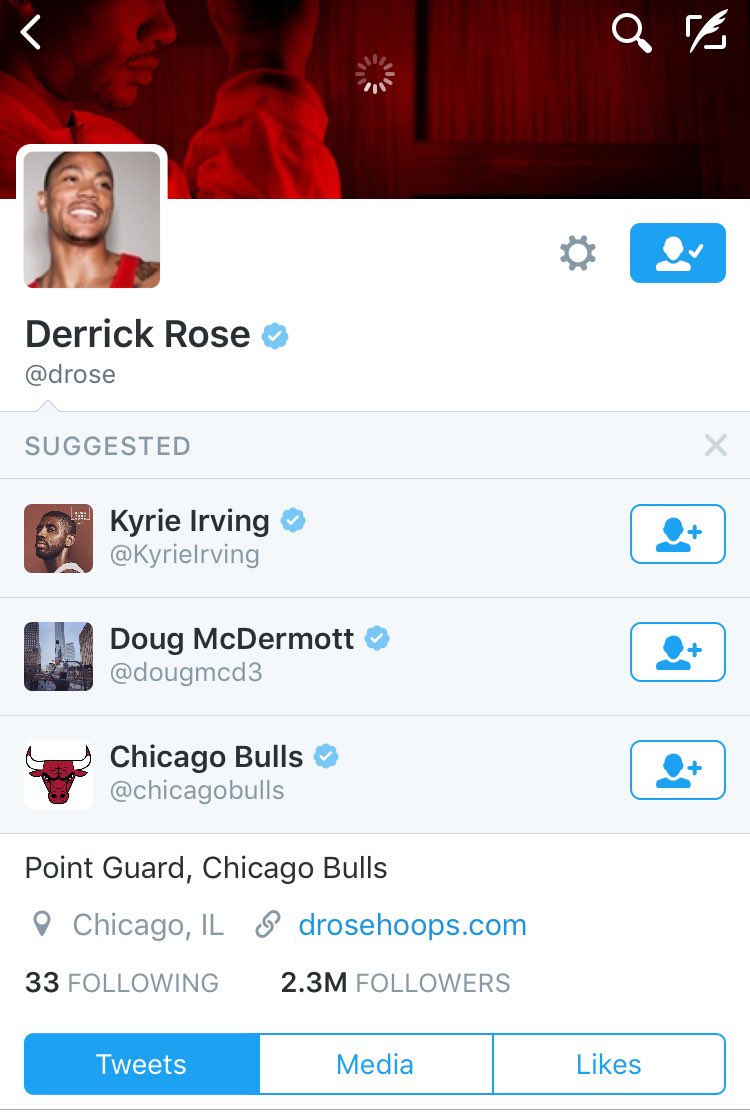 Now following @drose !!! LETSS GOOOO @nyknicks https://t.co/pcHtYQgUc0