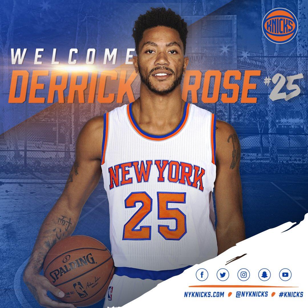 RT @SportsCenter: A new number for Derrick Rose in NYC. (via @nyknicks) https://t.co/ssq9AHsdrd