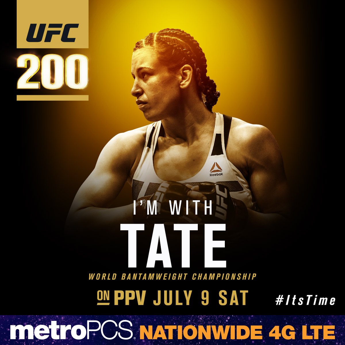 RT @ufc: Are you w/ the champ @MieshaTate Saturday, July 9 at #UFC200? | @MetroPCS #CloserThanEver https://t.co/9UFHuwT3zt https://t.co/7NR…