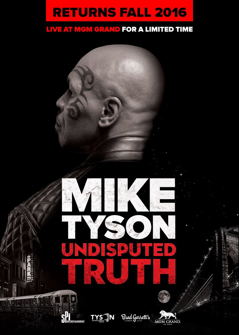 #MikeTyson #UndisputedTruth @MGMGrand tickets are on sale now! Click or call 866.740.7711 https://t.co/O3FcTASOPs https://t.co/1SbX1nP8zE