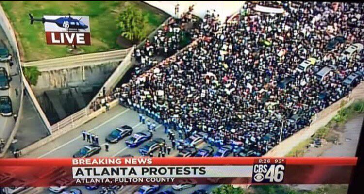 Atlanta Creating history Powerful! #BlackLivesMatter #Atlantaprotest https://t.co/g5mPIDAnf1