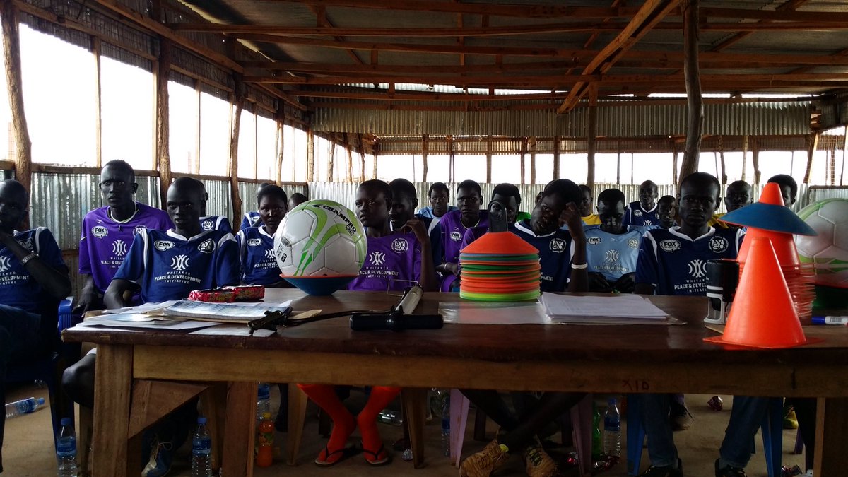 Proud of the youth we certified today w/S Sudan Football Assoc as coaches & referees @ an IDP camp in #SouthSudan https://t.co/oY5qL2u3GE