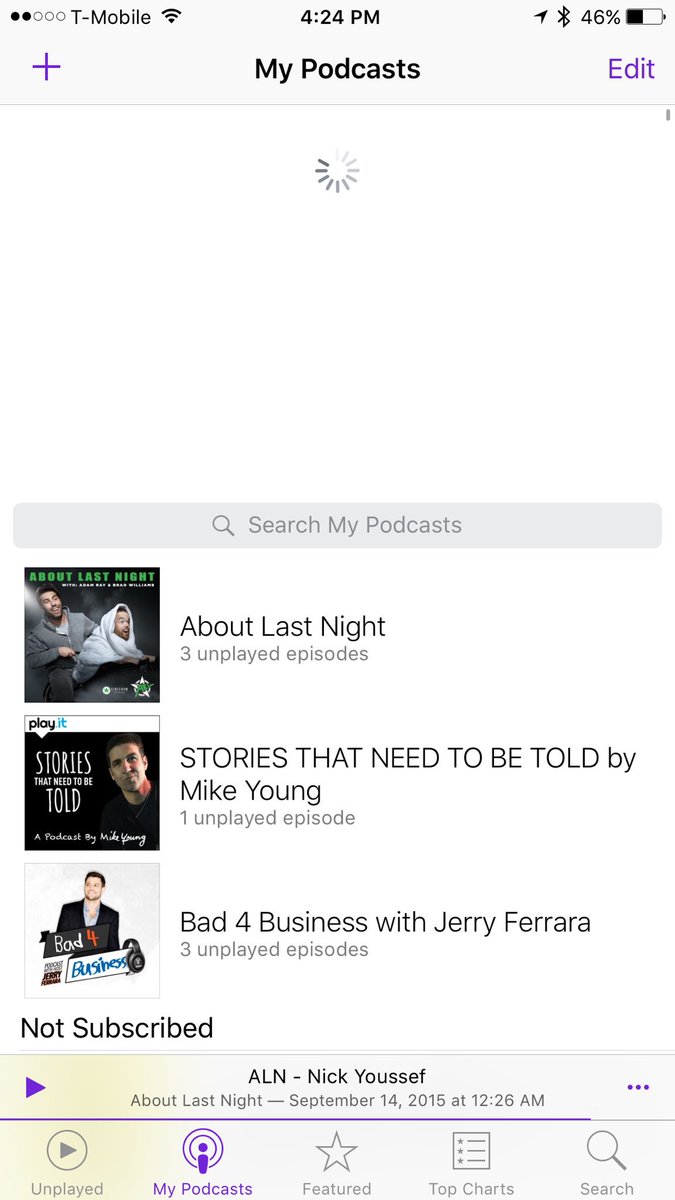 RT @J_Stone12: Only 3 pods I actually subscribe to. Any more suggestions fellas? @jerryferrara @realmikeyoung @adamraycomedy https://t.co/S…