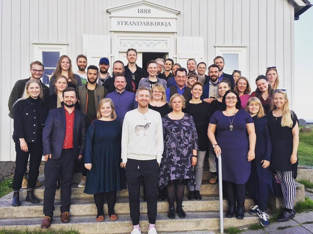 It's a wrap! Third song of #IslandSongs with South Iceland Chamber Choir at Strandakirkja with largest crew so far.… https://t.co/6wh2dKAtYC
