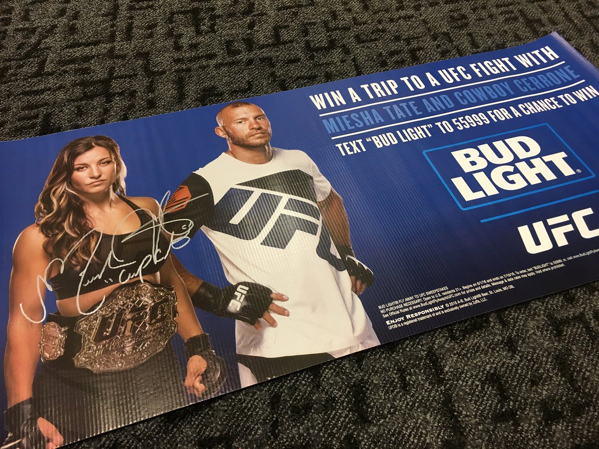 RT @KHIManagement: RT & follow us 4 a chance to win a @MieshaTate signed #BudLight poster. 2 winners picked after 9pE. #WinItWednesday http…