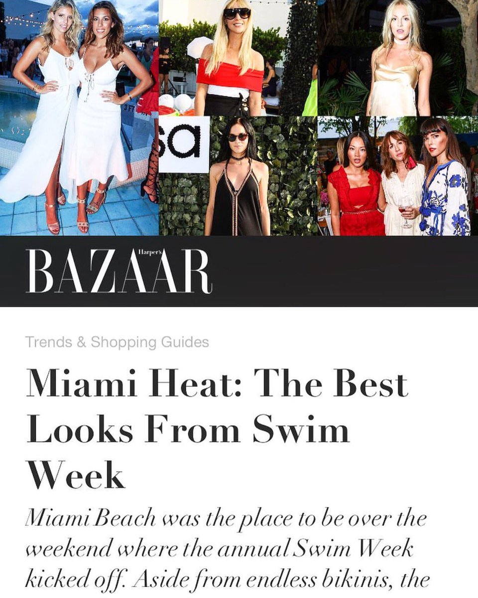 RT @ABikiniADay: So excited to see two of our Miami Swim Looks in @harpersbazaarus's 