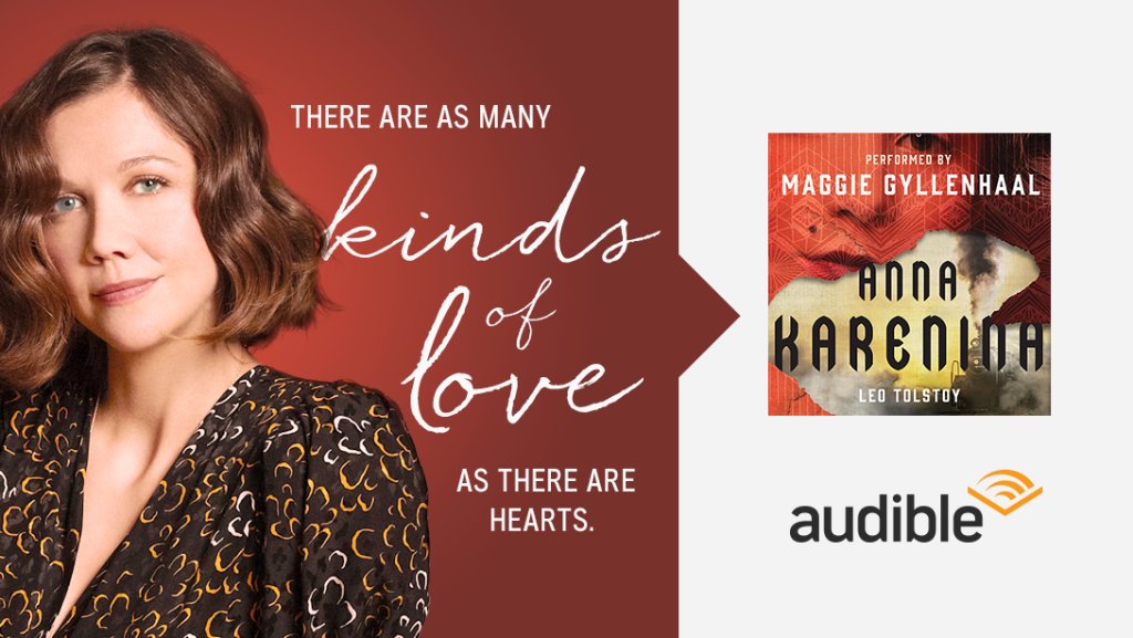 RT @audible_com: Hear @mgyllenhaal perform a personal favorite, Tolstoy’s romantic classic 'Anna Karenina.' https://t.co/KGDxFzrXeK https:/…