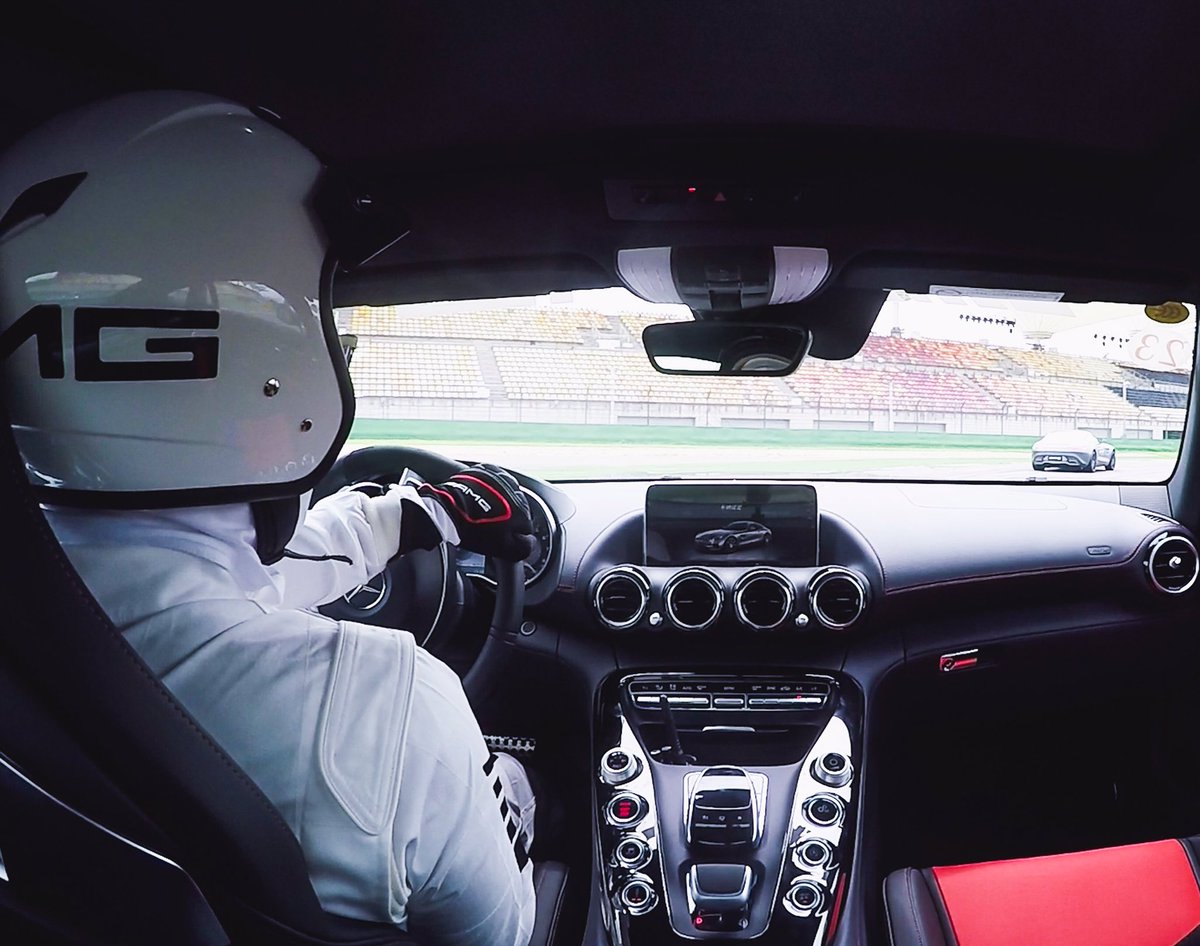 .@joehahnLP test driving at the Shanghai International Circuit #MercedesAMG https://t.co/0XKDRl6oLv https://t.co/RXMOFxOB8p