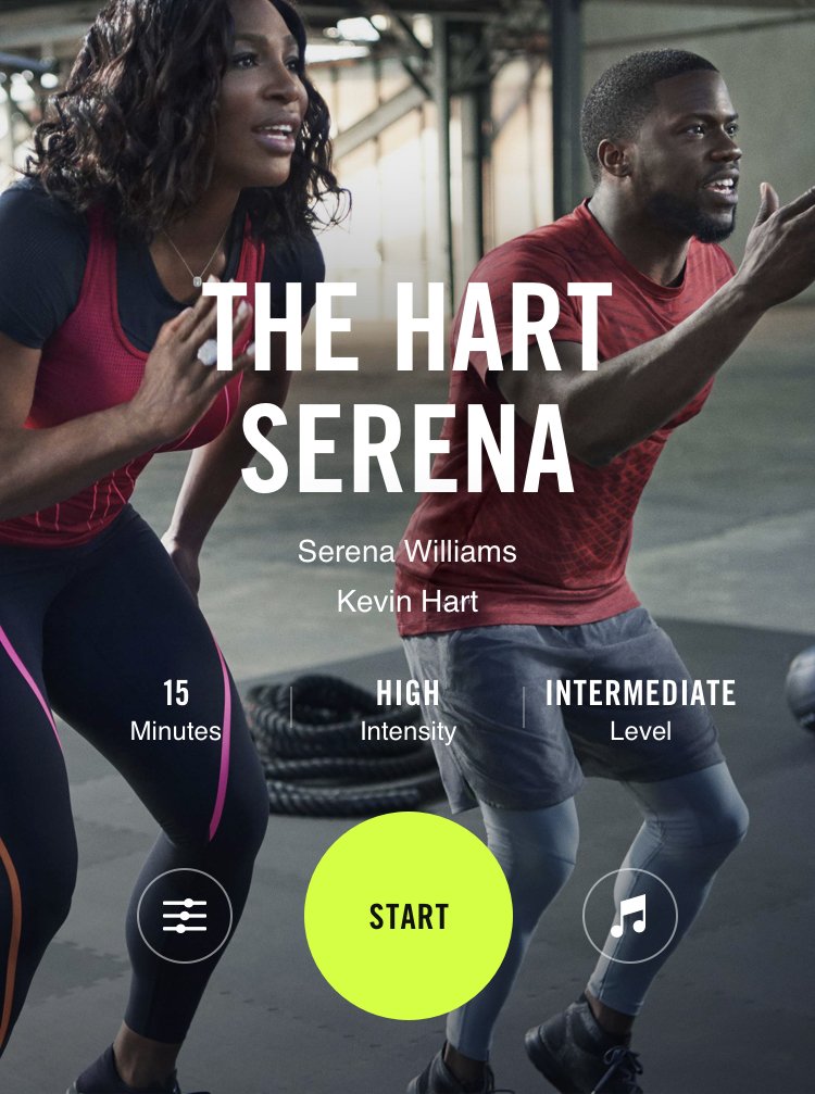 Come sweat with me & Kevin in the #NTC app. It's only 15min so no excuses. https://t.co/LEQOAUTF2h hart_serena https://t.co/HvLwfnVRNg