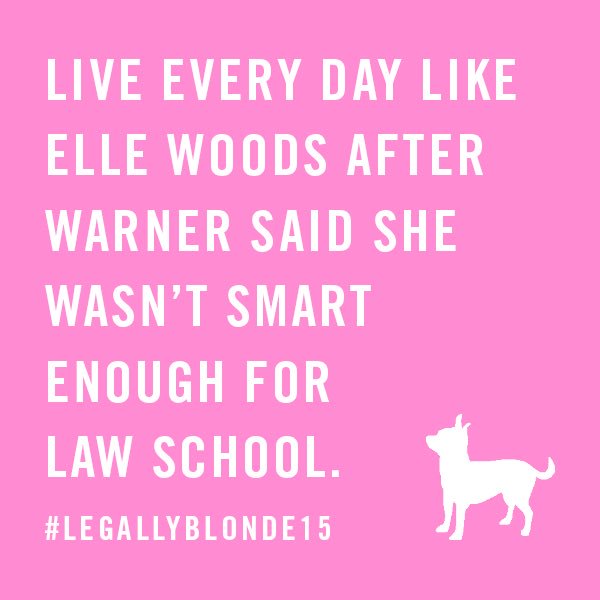 The #ElleWoods way ???????? #LegallyBlonde15 ???? https://t.co/HlJWgWJHIQ
