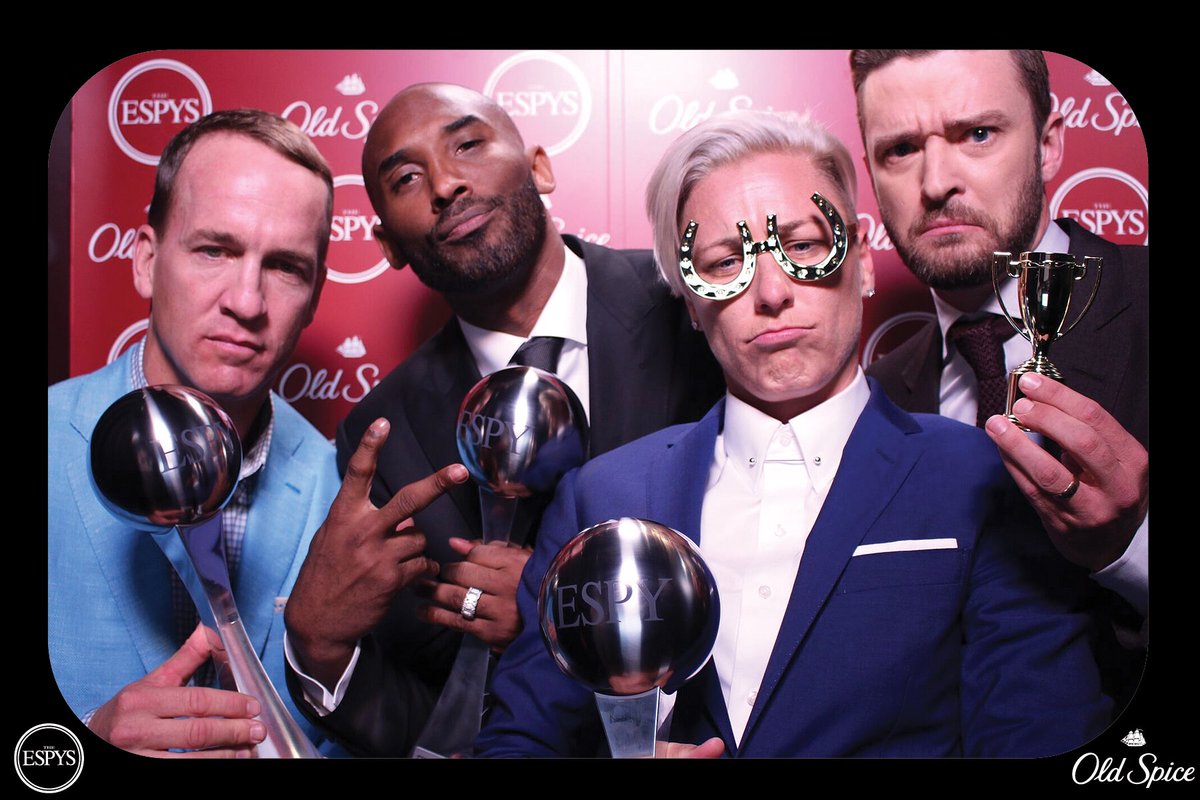 RT @espn: The whole crew is posing with their ESPY awards in the @OldSpice photo booth. Well ... most of the crew. https://t.co/7AQuaDzJQk