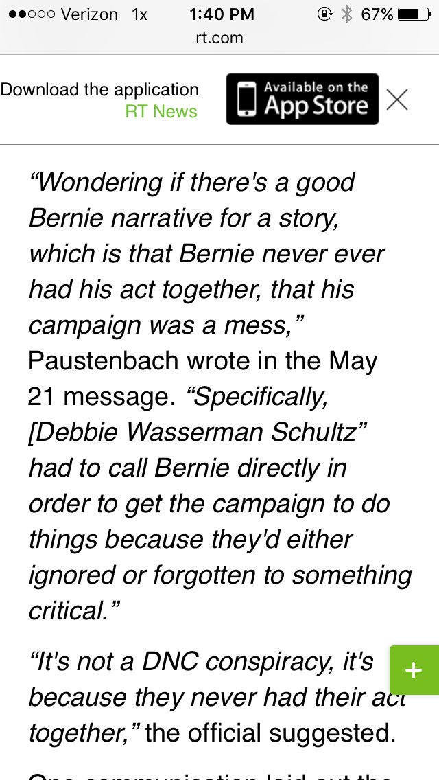 RT @JordanChariton: Emails show absolute CORRUPT DNC plotting against @BernieSanders 2 create good 