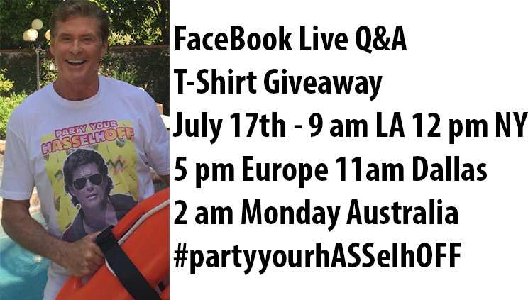 Who’s ready to win a #partyyourhASSelhOFF T-Shirt?  Q&A T-Shirt Giveaway Going Live On FaceBook July 17th Worldwide! https://t.co/xXELIkNfBD