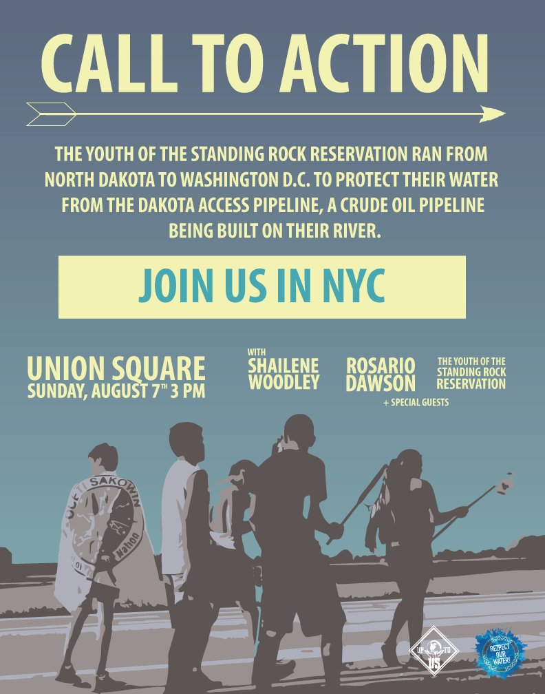 RT @shailenewoodley: #NYC! join this weekend as we stand in solidarity w the youth of standing rock 2 oppose the #dakotaaccess pipeline htt…