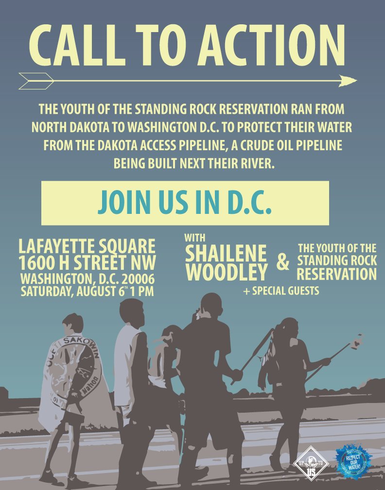 RT @shailenewoodley: #washingtonDC, this coming saturday we're supporting the youth of standing rock in their fight against #dakotaaccess h…