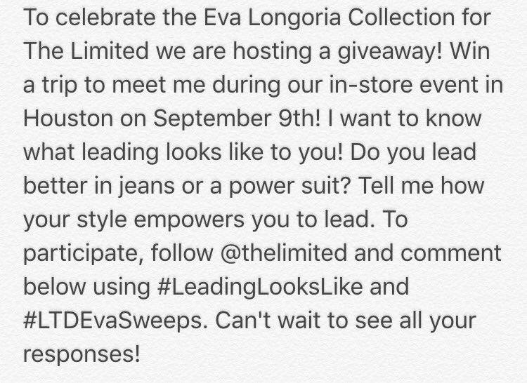 Tell me how your style empowers you to lead #LeadingLooksLike #LTDEvaSweeps @TheLimited https://t.co/ZjPC4CbYpC