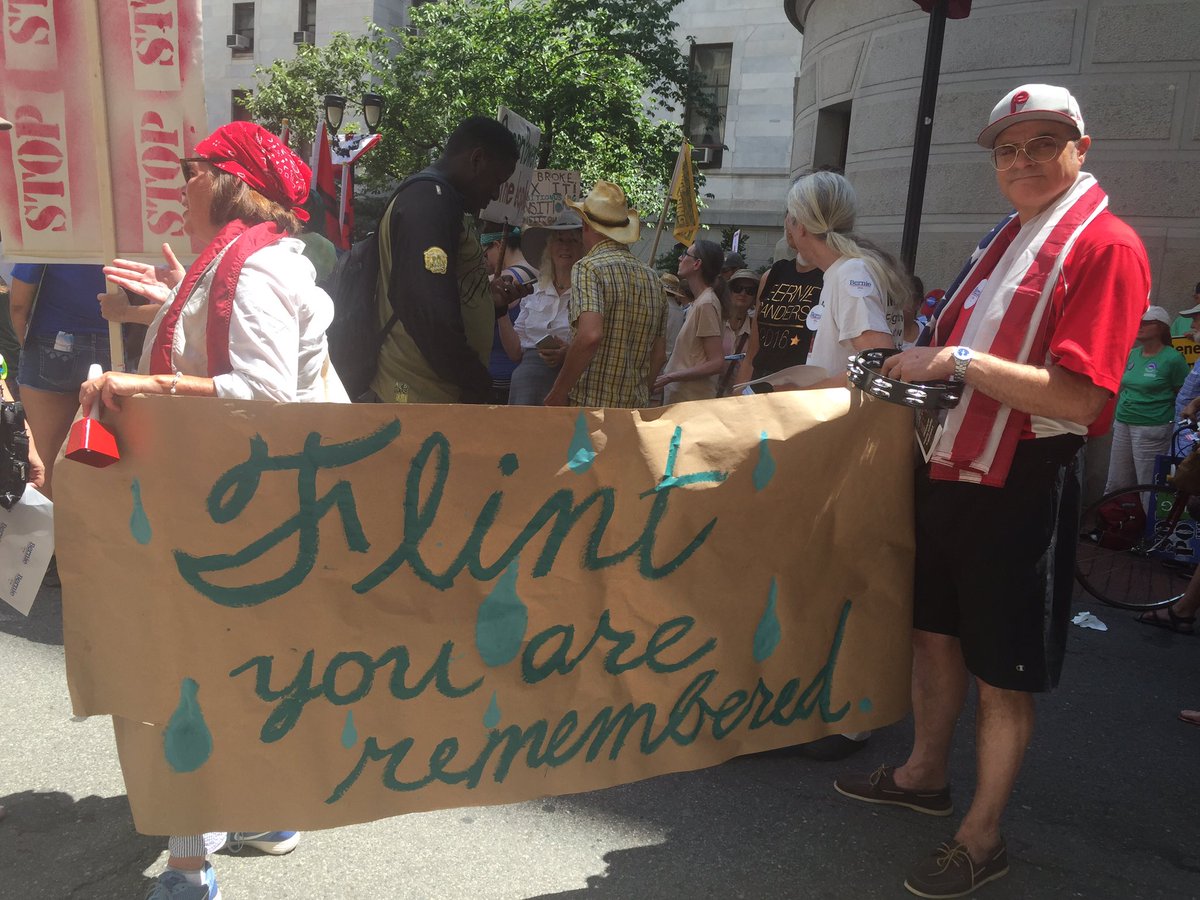 RT @People4Bernie: The #CleanEnergyMarch is about to begin. We demand a ban on fracking. Here at the #DemConvention https://t.co/0KMHJnBvYJ