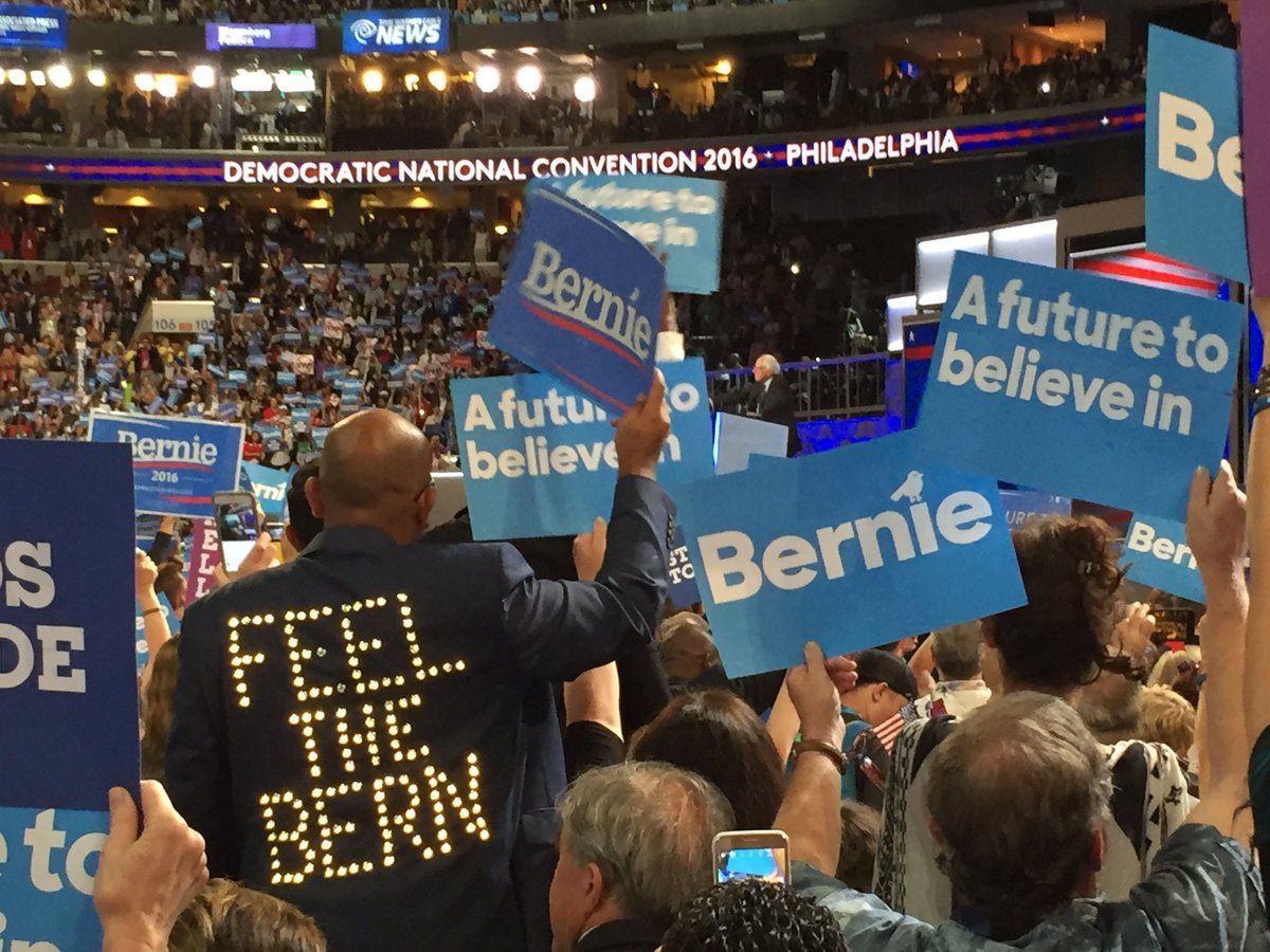 Senator #BernieSanders in the Philly Democratic National Convention House! #FeelTheBern #AFutureToBelieveIn #NotMeUs https://t.co/86HctNOPWS