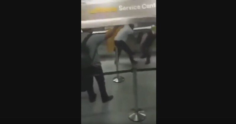 VIDEO: MUSLIM MAN ANGRY AT DELAYED FLIGHT BEATS UP POLICE AT FRANKFURT AIRPORT...