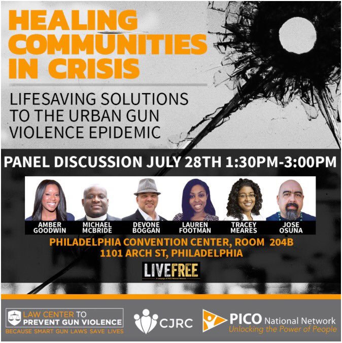 RT @pastormykmac: All my Philly loved ones committed to ending gun violence, meet us at #DNCinPHL Convention Center at 1:30PM TODAY!!! http…