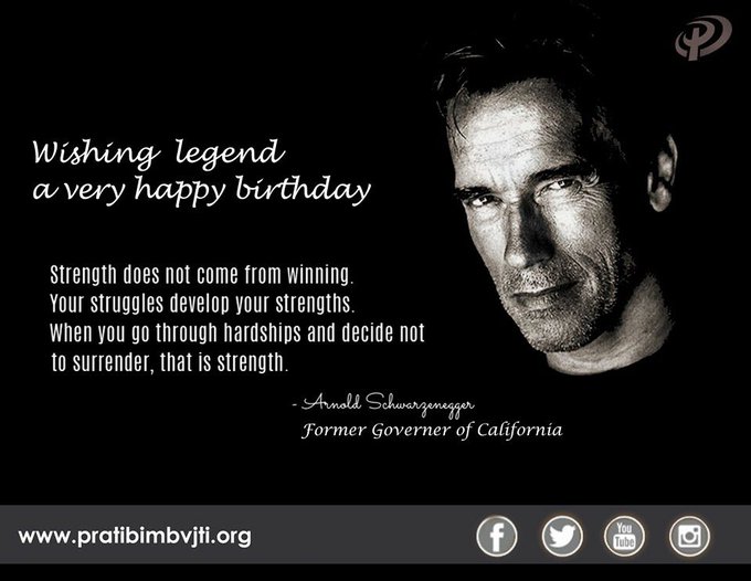 Arnold Schwarzenegger's Birthday Celebration | HappyBday.to