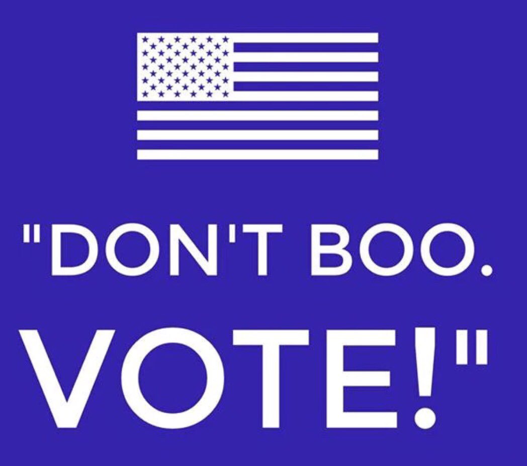 We won't tell who to vote for but don't sit around and complain get up and #DontBooVote ✌????️❤️ https://t.co/tg1OwCxqoM