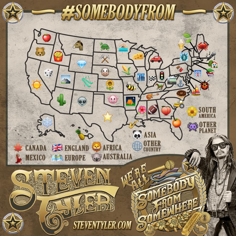 RT @TwitterMusic: Show @IamStevenT that We’re All Somebody From Somewhere! Use #SOMEBODYFROM + your emoji! https://t.co/CVTQirQUO9