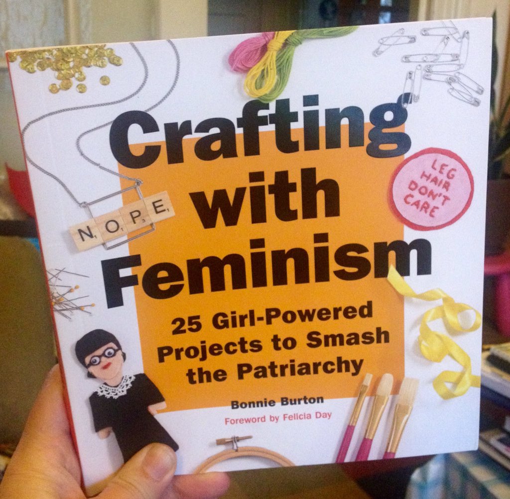 RT @bonniegrrl: My new book CRAFTING WITH FEMINISM is here!!! ❤️ cc @BreevilDead @RedSofaLiterary @kellysue  @TheBloggess @SamMaggs https:/…