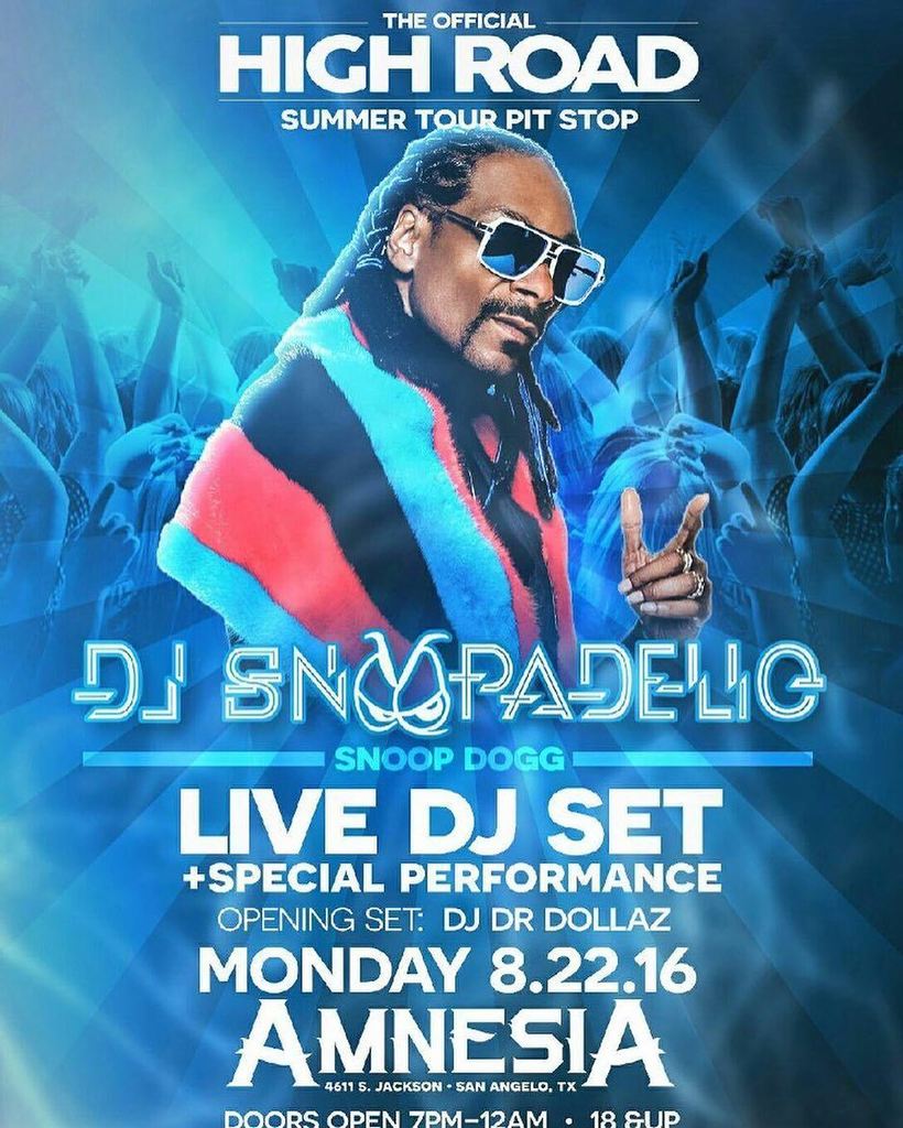 Dj Snoopadelic x !???????????? x San Angelo TX x 8.22.16 x AMNESIA @pointseenmoneygone18 @djdrdollaz https://t.co/CEmXyA54kV https://t.co/IK6AmizyRo