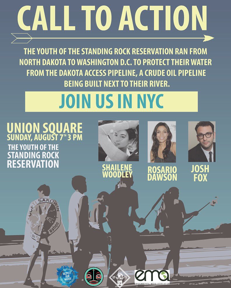 RT @UrbanNativeEra: NYC - TODAY #RezpectOurWater with @shailenewoodley @rosariodawson and @joshfoxfilm https://t.co/IY9BMxp35t